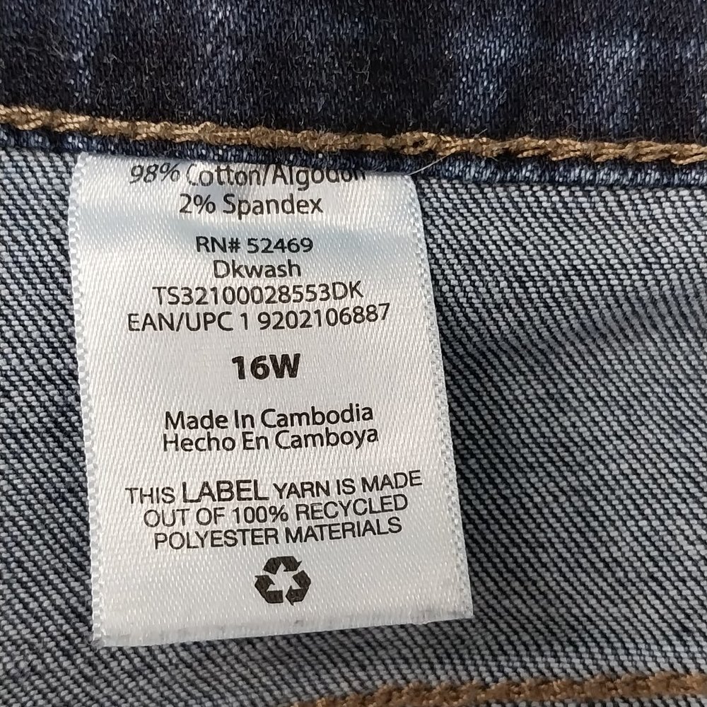 2686 Size 16W Terra & Sky Upcycled Stretch Bell-Bottoms - Picture 7 of 8